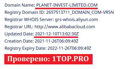 1top.pro Planet Invest Limited