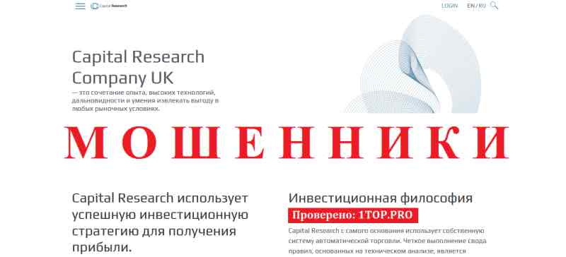 Capital Research МОШЕННИКИ отзывы снять деньги