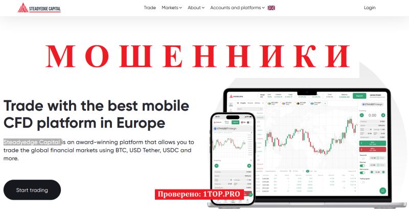 Steadyedge Capital отзывы: разоблачение брокера-мошенника, который не выводит деньги