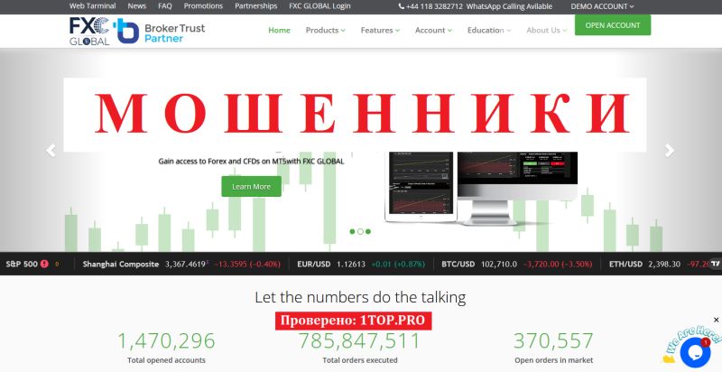 FXC Global отзывы: почему не стоит доверять брокеру с fxcgl.com
