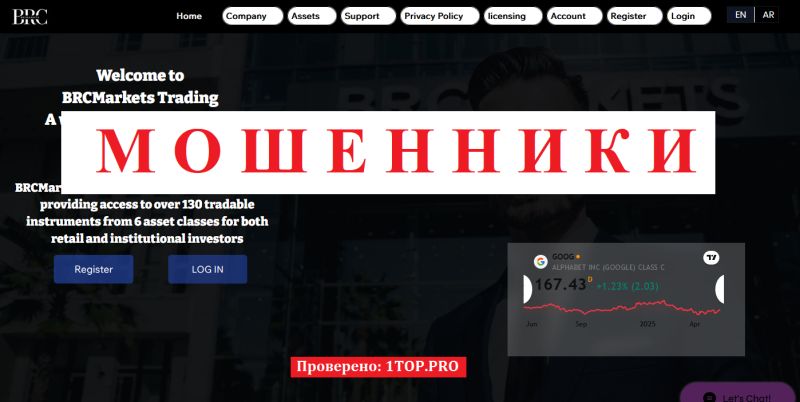 BRCMarkets отзывы — афера под видом международного брокера