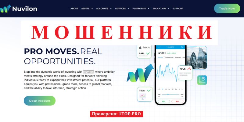 Обзор мошеннической платформы Nuvilon отзывы: почему нельзя доверять этому брокеру