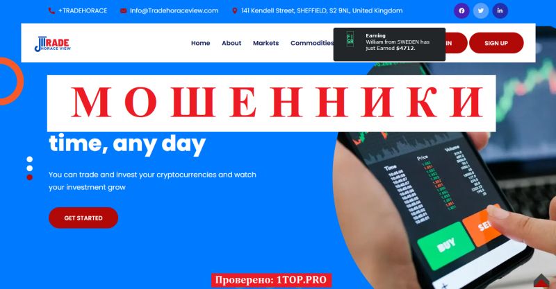 Trade Horace View мошенники